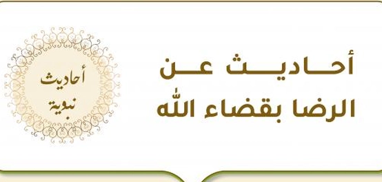 أحاديث عن الرضا بقضاء الله