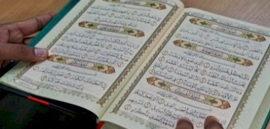 أمثلة على إقلاب النون الساكنة والتنوين في القرآن الكريم