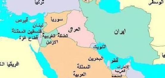 موقع شبه الجزيرة العربية على الخريطة
