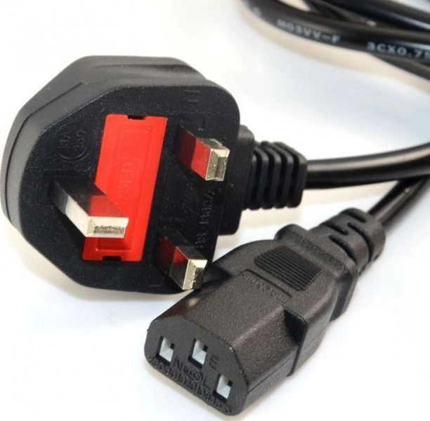 Power Cable for Monitor / PSU with 3-prong UK plug &#8211; Best Price in UAE