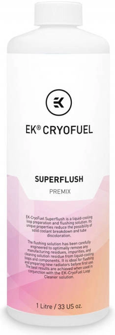 EKWB EK-CryoFuel SuperFlush Premix Flushing Solution Review &#8211; 3831109897706