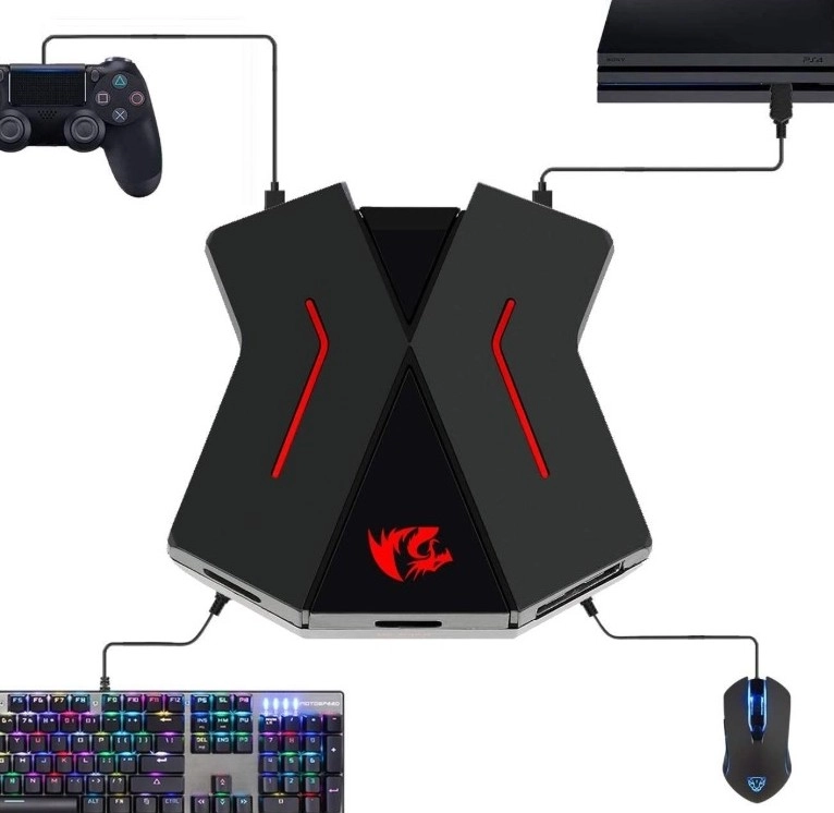 Redragon Eris Keyboard and Mouse Convert Box Adapter For PS4 / PS3 / Xbox One / Switch Consoles | GA200 Review
