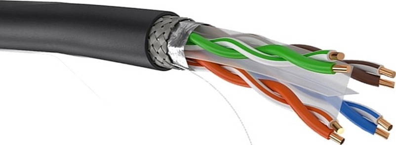 Genuine 100M Cat6 SFTP Outdoor 23AWG Cable &#8211; Black | 100m SFTP Buy, Best Price in UAE, Dubai, Abu Dhabi, Sharjah