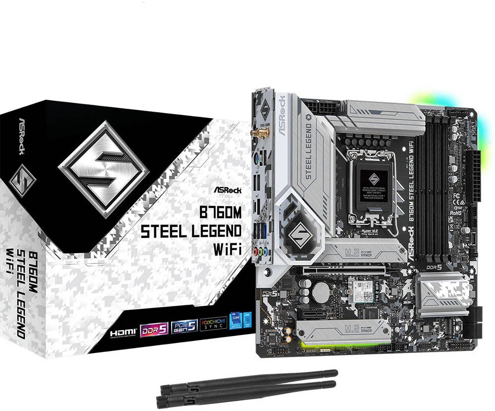 ASRock B760M Steel Legend WiFi Motherboard Review (90-MXBL70-A0UAYZ)