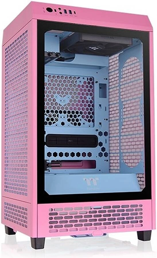 Thermaltake The Tower 200 Bubble Pink Mini Computer Case Review (CA-1X9-00SAWN-00)
