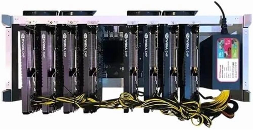 8 GPU Mining Rig Aluminum Stackable &#8211; Complete ETC Crypto Miner Review