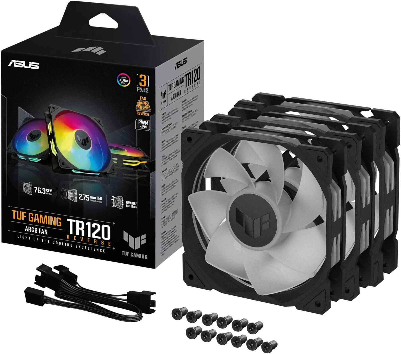 ASUS TUF Gaming TR120 ARGB Reverse Blade Fan (90DA00D0-B09020) Review &#8211; Powerful Cooling with a Touch of Flair