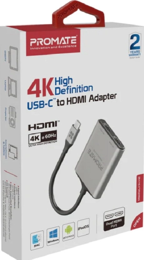 Promate MediaLink-H2 4K USB-C to Dual HDMI Adapter Review