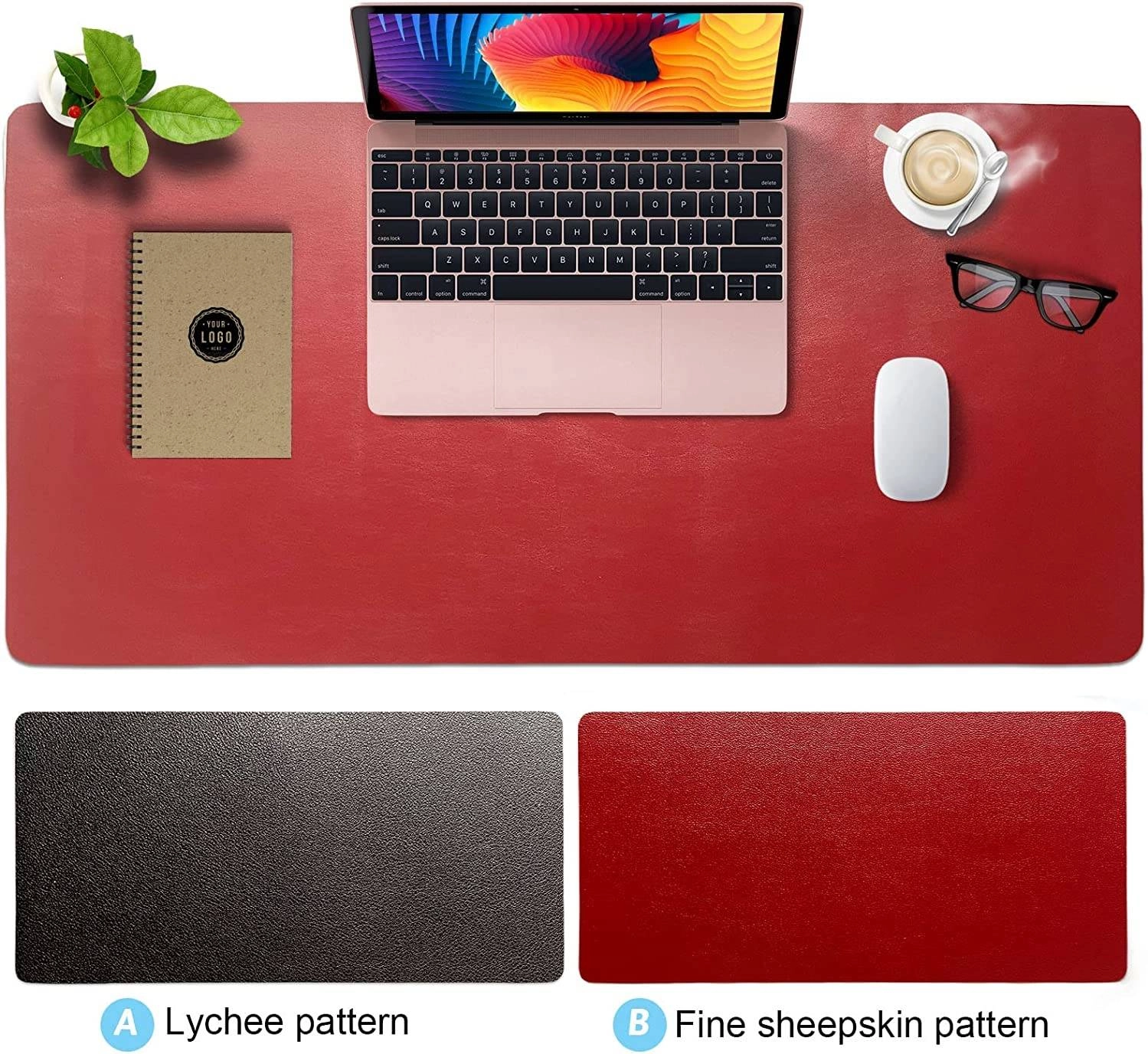 Sky-Touch Multifunctional Desk Pad Leather Computer Mouse Pad Review: B098MJFQR6