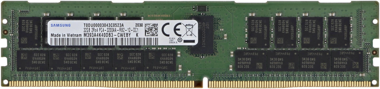 SAMSUNG M393A4K40DB3 32GB DDR4 RDIMM Server Memory Review