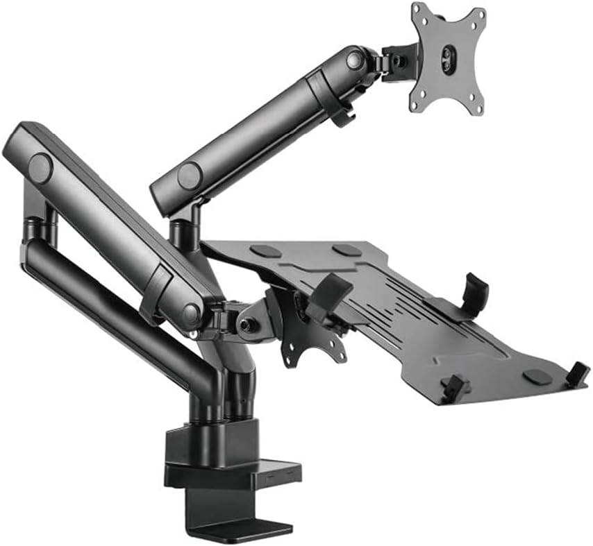 AWH Workstation Desk Mount &#8211; Height Adjustable LCD Monitor Arm with Laptop Holder (Review)