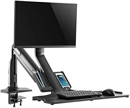 AWH Sit-Stand Workstation Desk Mount Review: Height Adjustable Single Monitor Stand