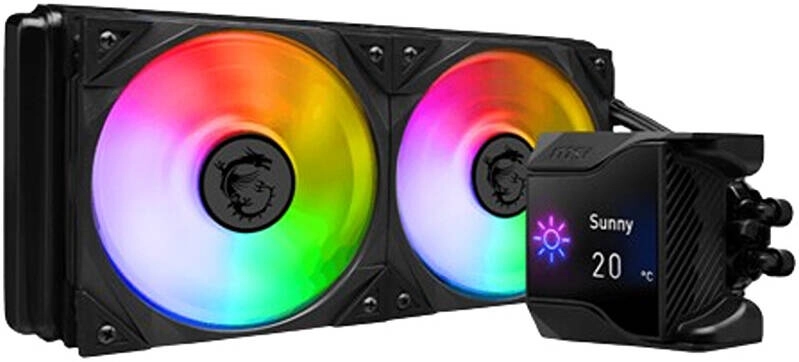MSI MPG CORELIQUID D240 AIO Liquid Cooler Review: 2.4” IPS Display, 240mm Radiator &#038; More | 936-6A1611-005