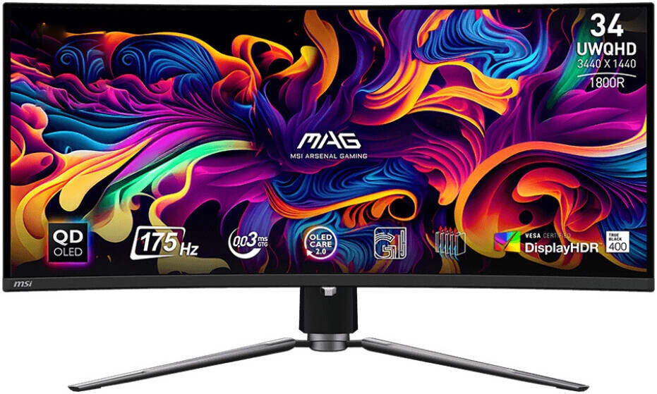 MSI MAG 341CQP Curved Gaming Monitor Review: 34&#8243; UWQHD QD-OLED, 175Hz