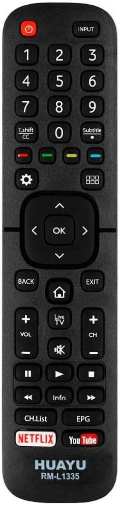 Huayu RM-L1335 Universal Remote Control for Hisense LCD Smart TV Review