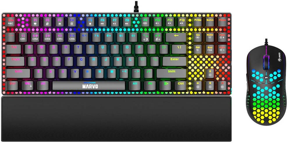 MARVO CM373 Honeycomb Gaming Combo Set Review: TKL Red Switch Keyboard &#038; 6400 DPI Mouse