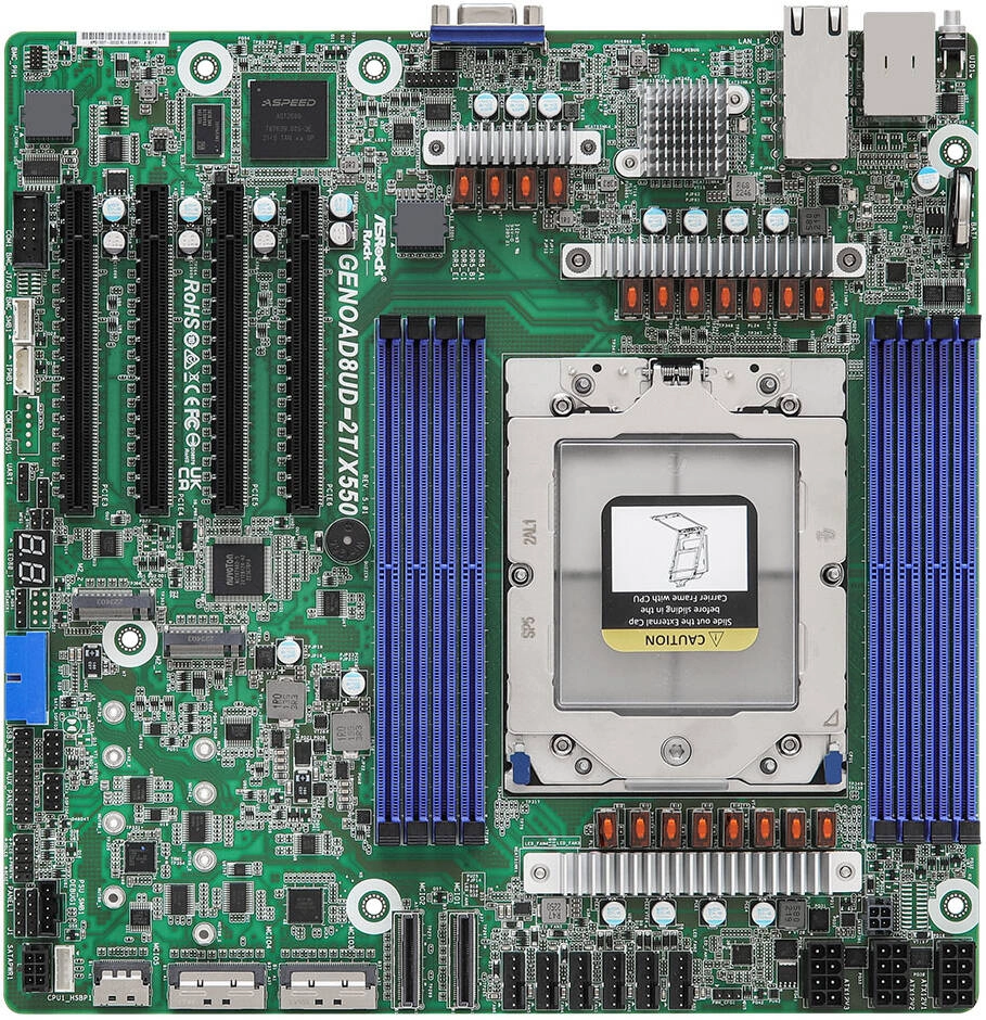 AsRock Rack GENOAD8UD-2T/X550 Server Motherboard Review