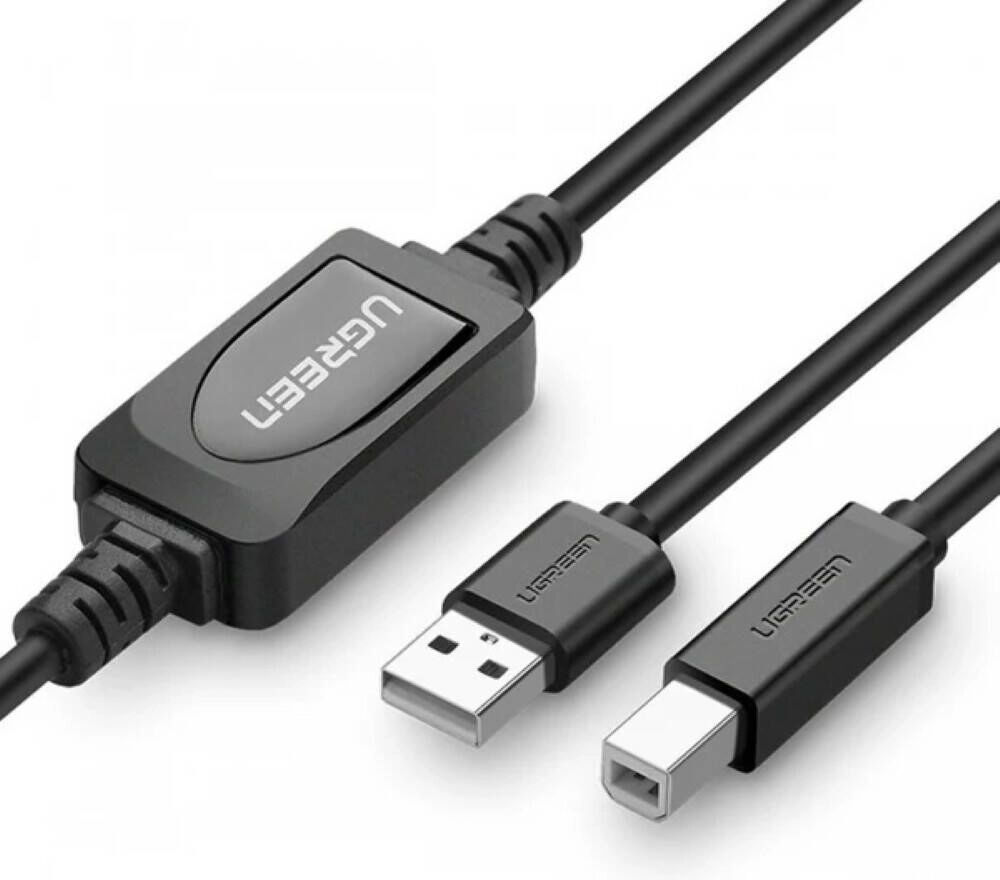 UGREEN USB 2.0 A Male to B Male Active Printer Cable 10374 Review &#8211; 10 Meter Long Cable with Amplifier