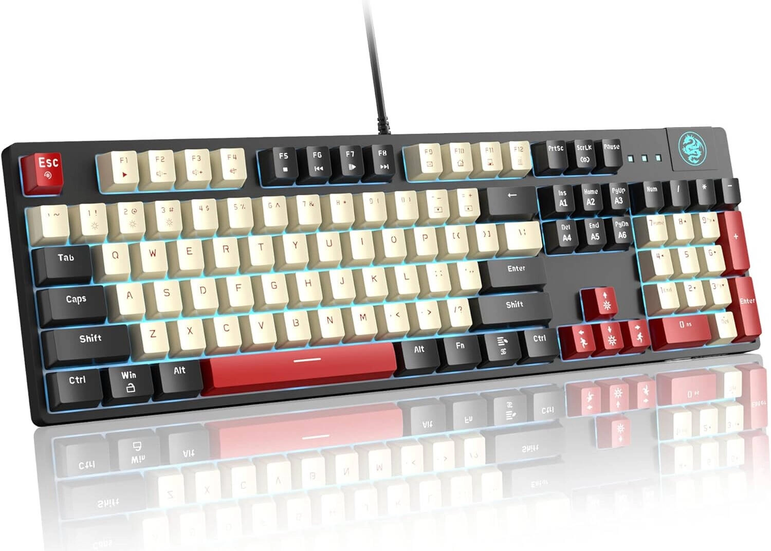 MageGee MK-Armor Wired Mechanical Keyboard Review (Red Switch, Full Size, Blue LED Backlit)