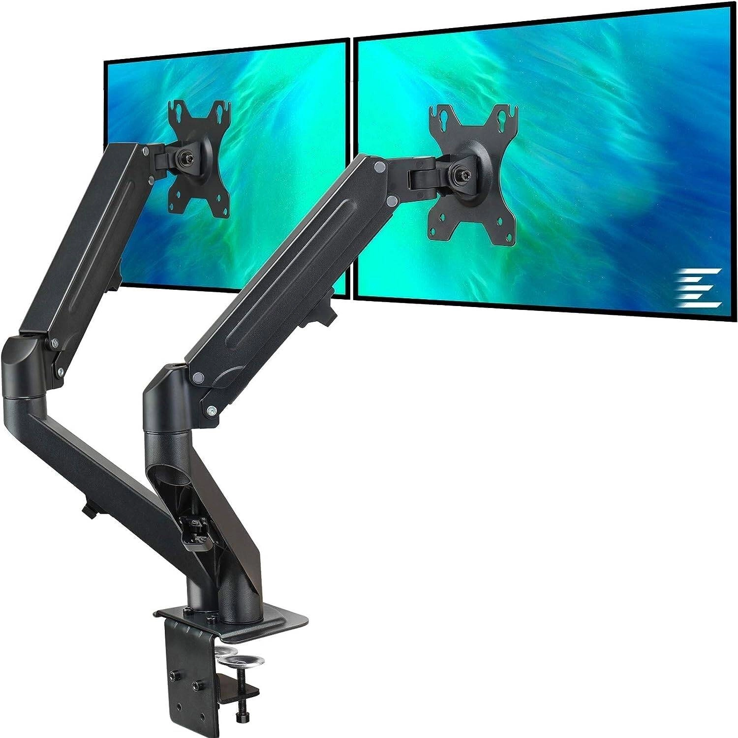 AWH Dual Arm Monitor Desk Mount STAND-V002O Review &#8211; Height Adjustable, Tilt, Swivel