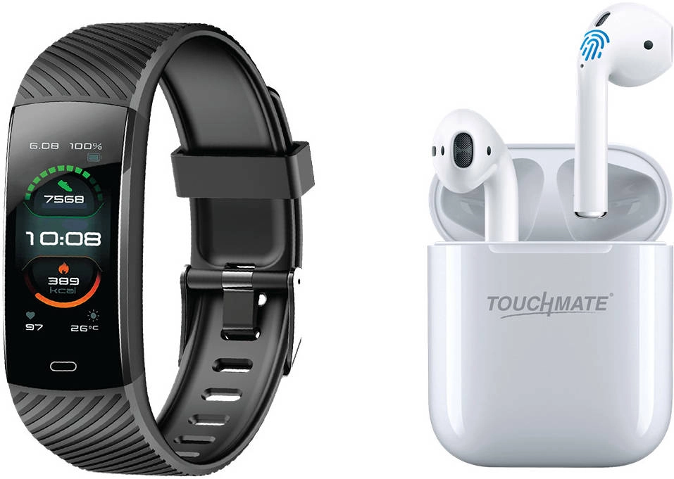 Touchmate TM-SW100BT Waterproof Fitness Band with Wireless Bluetooth TWS Earbuds Review