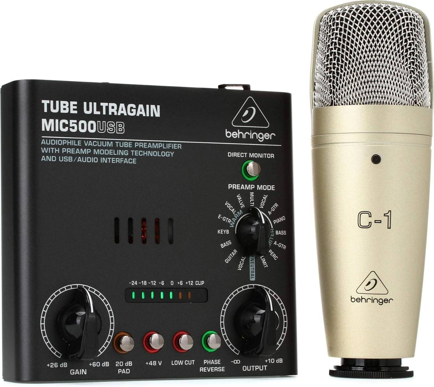 Behringer VOICE STUDIO Complete Recording Bundle with Condenser Mic, Tube Preamplifier 16 Preamp Voicings and USB/Audio Interface &#8211; Review