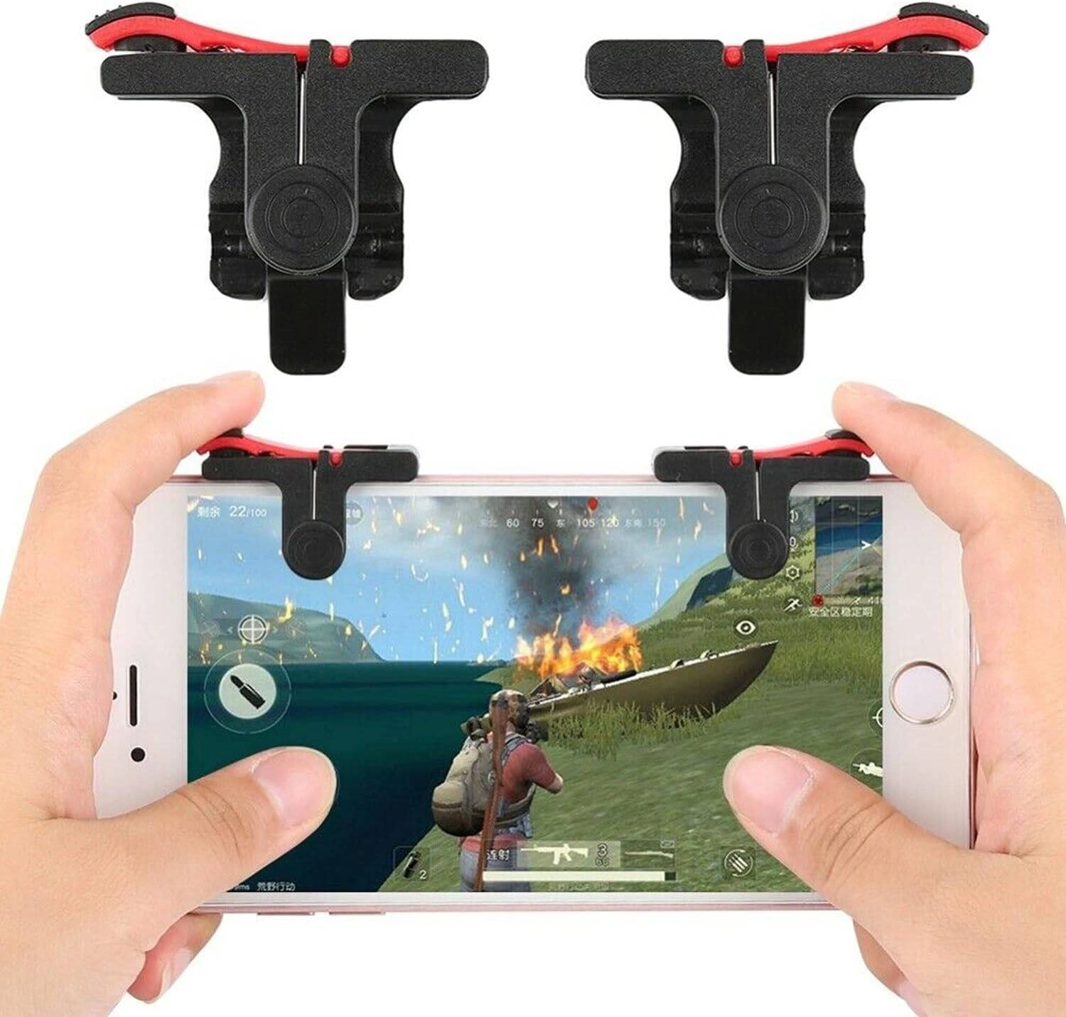 SKEIDO PUBG Trigger Mobile Game Fire Button Aim Key Smart phone Gaming Trigger L1 R1 Shooter Controller &#8211; iPhone &#8211; Review