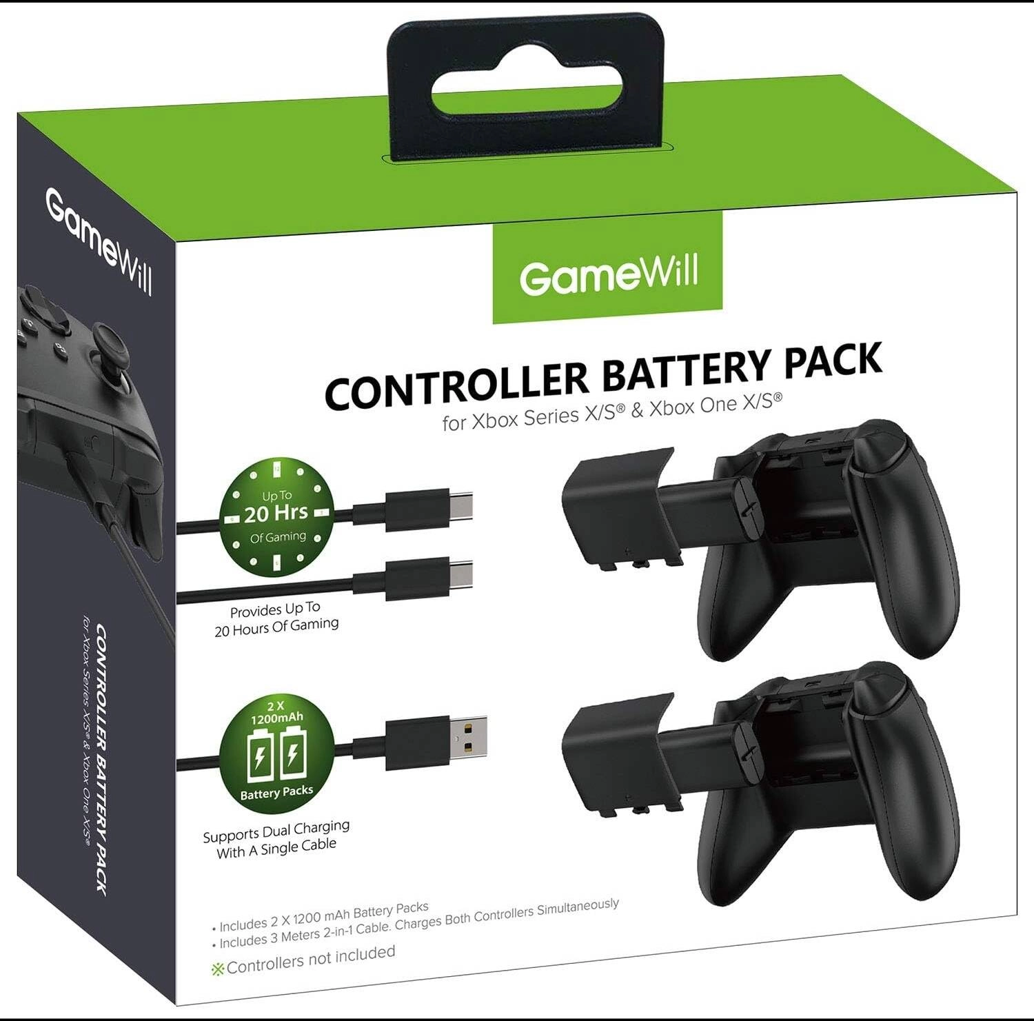 GameWill Rechargeable Controller Battery Pack 2-PACK with 1200 mAh HIGH POWER for Xbox Series X/S Review