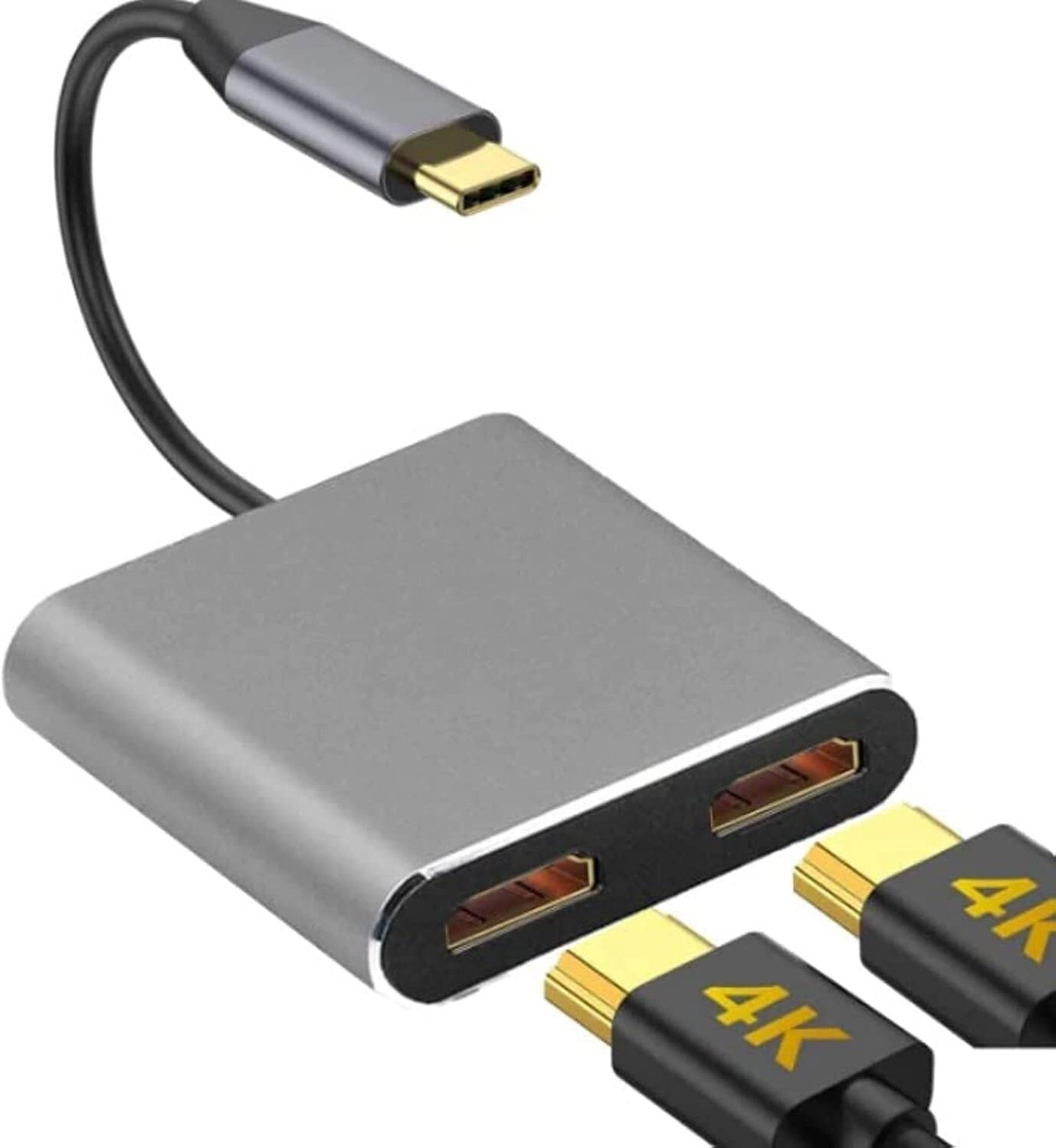 Generic 4 in 1 USB Type C to Dual HDMI 4K HD Hub Adapter Review &#8211; HDMI-DIVISOR-4