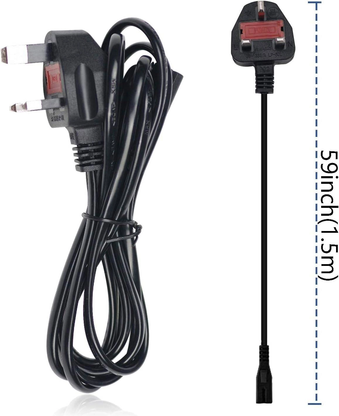 Power Cable Lead UK Plug to IEC C7 Figure 8 2 Pin Cord 1.2M Long Review