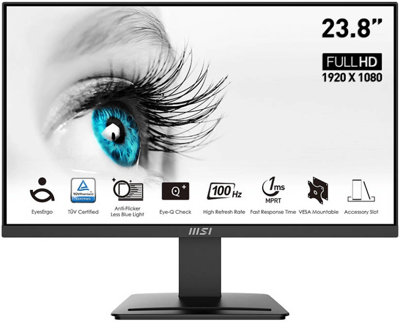 MSI Pro MP2412 Business &#038; Productivity Monitor Review: 23.8&#8243; FHD, 100Hz Refresh Rate, 1ms Response Time