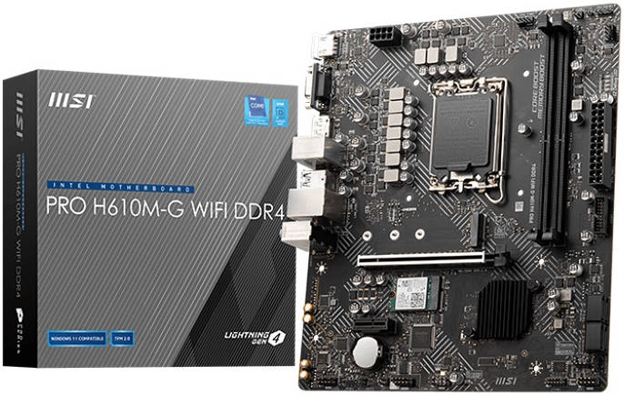 MSI PRO H610M-G WIFI DDR4 LGA 1700 mATX Motherboard Review &#8211; 911-7D46-031