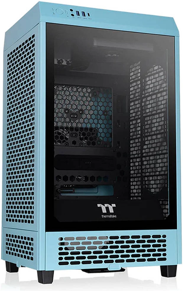 Thermaltake The Tower 200 Turquoise Mini PC Case Review &#8211; CA-1X9-00SBWN-00