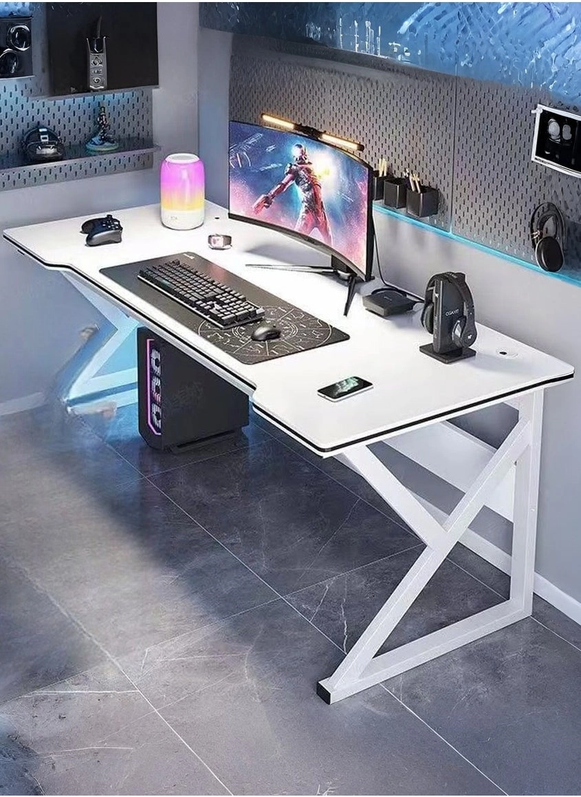 Ergonomic Large Gaming Desk (140x60x75cm White) Review: Space-Saving &#038; Easy Assembly?