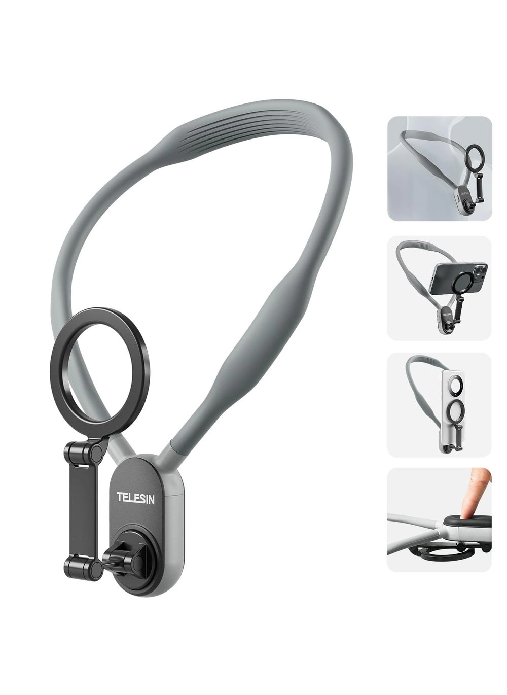 Magnetic Neck Mount for Phones (Grey) Review &#8211; iPhone 15, 14, 13, 12 &#038; Android Compatible