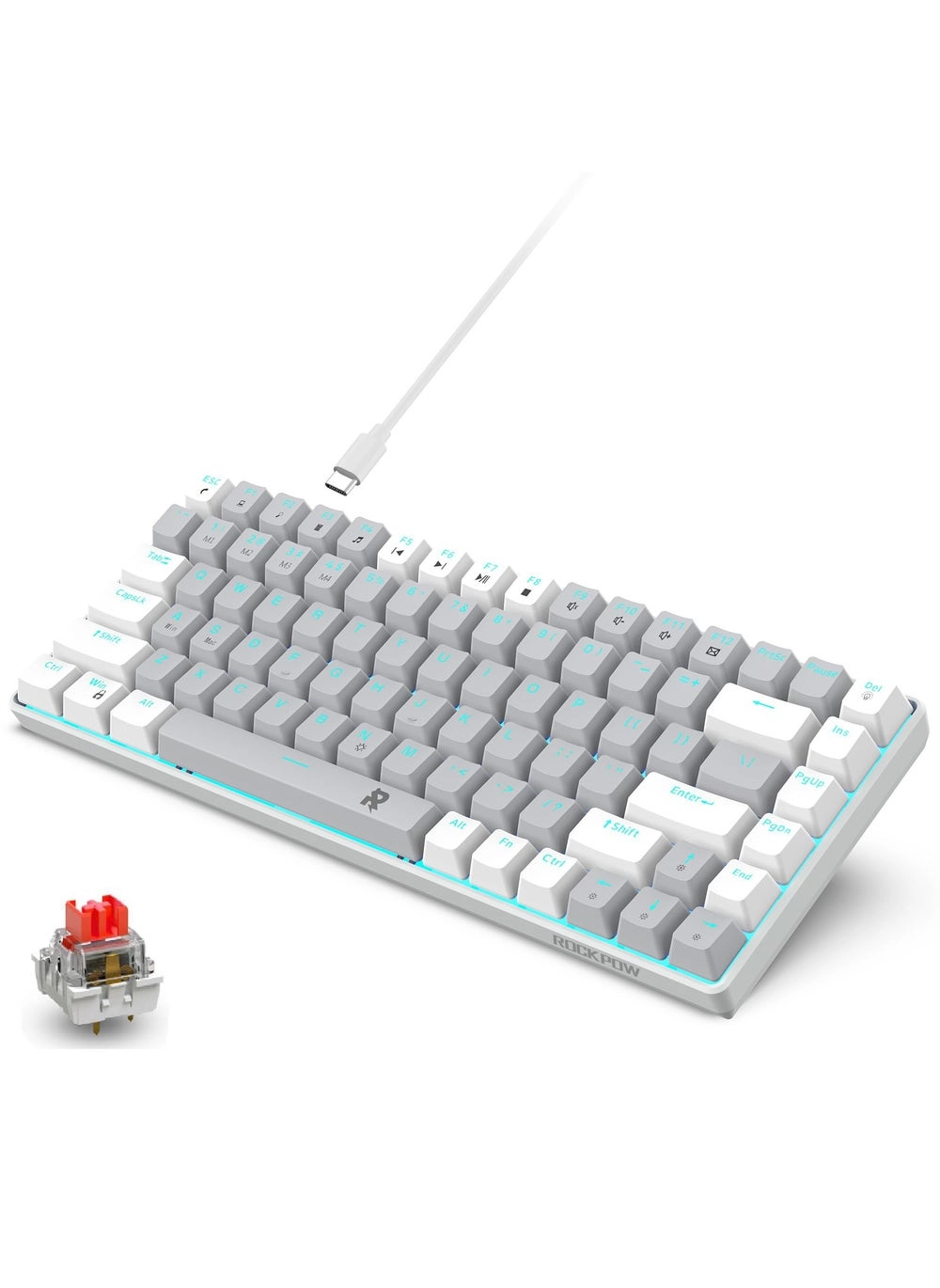ROCK POW MK84 84 Keys Mechanical Gaming Keyboard Review: Compact, Responsive, and Stylish