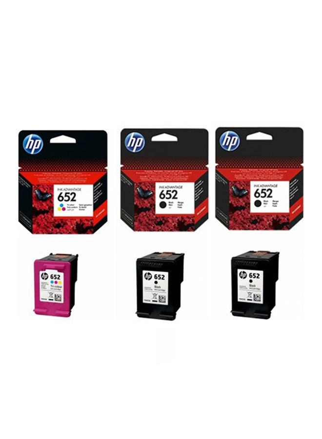 Pack of 3 (2-Piece 652 Black + 1-Piece 652 Tricolor) Original Ink Cartridge Review &#8211; F6V24AE/F6V25AE(2)