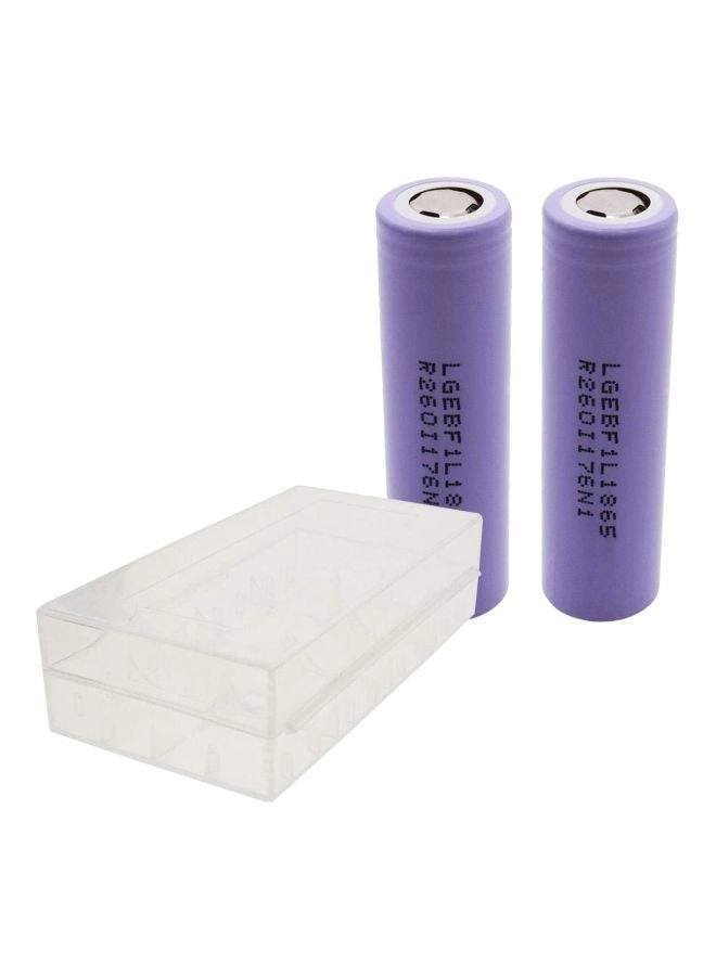 2Pcs 3.6V 3350Mah 18650 Li-Ion Rechargeable Battery With Case White (87.52100879.18) Review