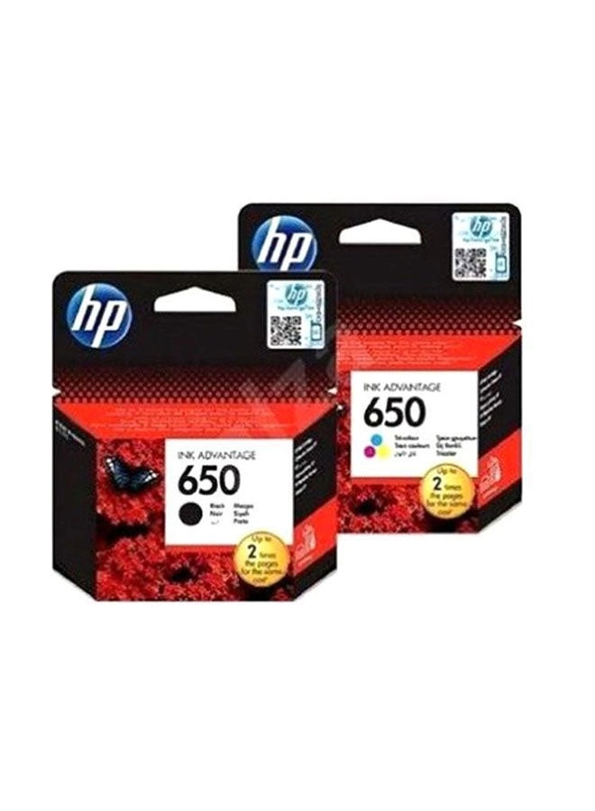 Pack of 2 HP 650 Original Ink Cartridge Set (CZ102AK BHL / CZ101AE BHK) Black &#038; Tri Colour Review