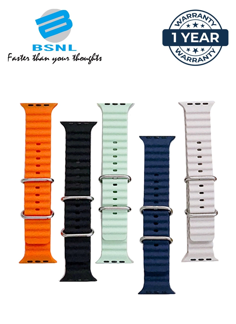 BSNL 5-Pack Replacement Strap 42/44/45/49mm Ocean Band for Apple Watch Series 8/7/SE/6/5/4/3/2/1 Review