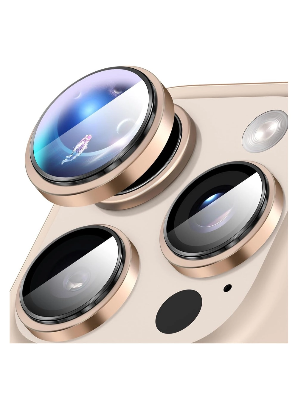 iPhone 16 Pro Max Camera Protector Review: 3PC Metal Ring Tempered Glass &#8211; Desert Titanium