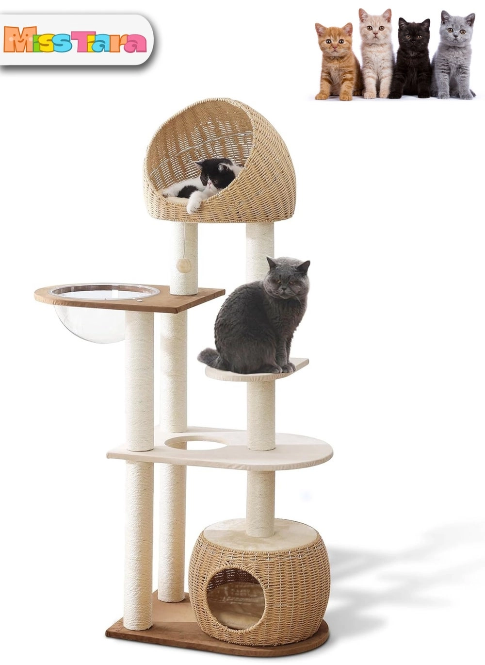 Modern Cat Tree Tower for Indoor Cats (CATTREEW5) &#8211; Review