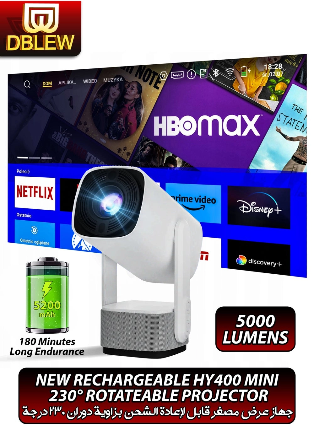 HY-400 Smart Video Projector Review: 5000 Lumens of Portable Cinema