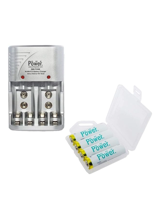2800.0 mAh 1.2V AA Rechargeable Battery Kit (DMK-TC2A9) Review &#8211; Silver
