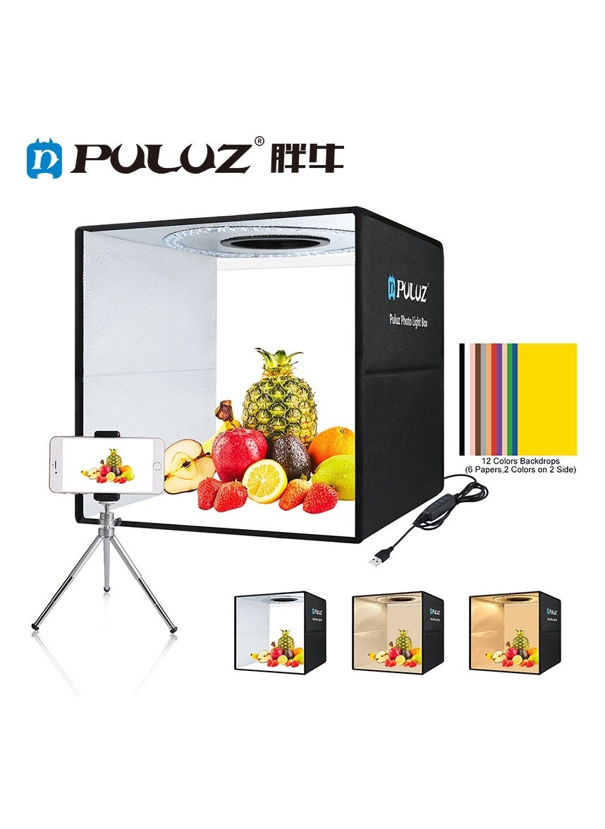 PU5041B 40cm/15.8 Inch Ring LED Panel Folding Portable Light Photo Lighting Studio Shooting Tent Box Kit Review