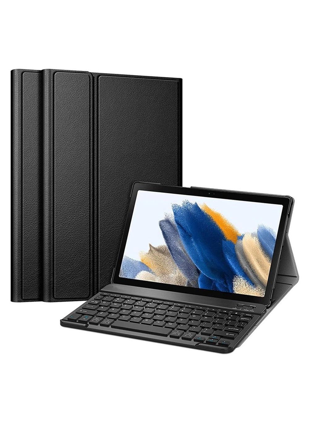 Lightweight Smart Cover with Magnetically Detachable Wireless Keyboard for Galaxy Tab A8 10.5 Inch Black (Galaxy Tab A8 10.5 Inch)