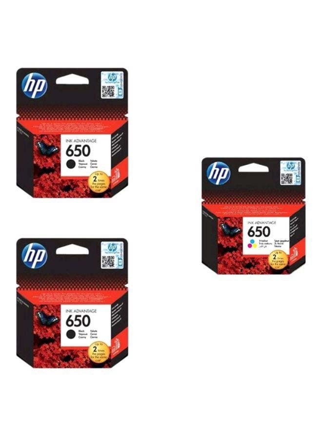 650 2 Black + 1 Color Original Ink Cartridge CZ101+102AK Multicolour (2724443091873) Review