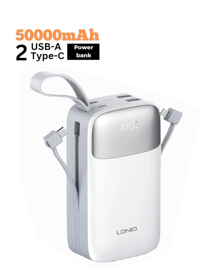 50000mAh Power Bank PQ50 Review: Fast Charging &#038; Built-in Cables