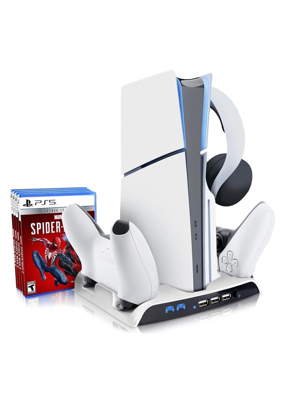 PS5 Slim Cooling Stand with Controller Charging Station (White) Review