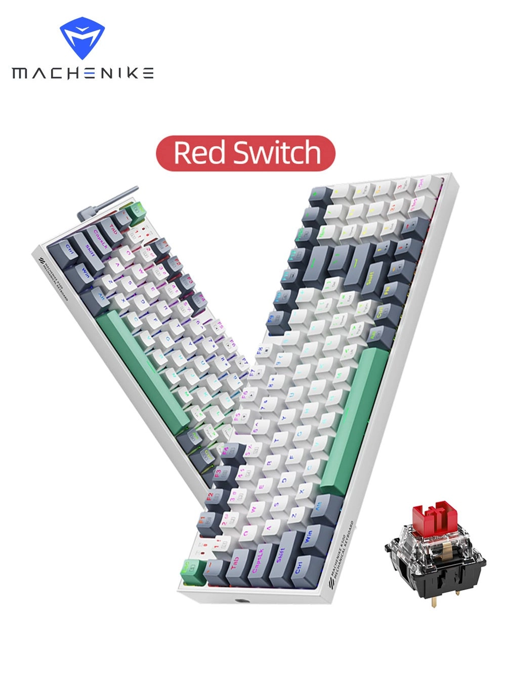 MACHENIKE K500-B94 94 Keys Gaming Keyboard Review: Red Switch, RGB, and Hot-Swappable Bliss?